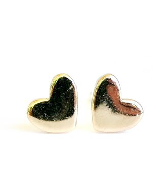 Lime Tree Design Mini Heart Stud Earrings - Black