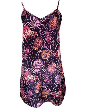 Any Old Iron Spiders From Mars Short Dress - Purple
