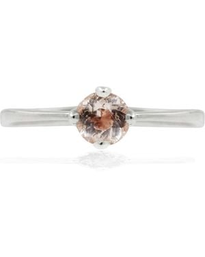 Lee Renee Morganite Petal Ring - White