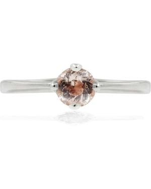 Lee Renee Morganite Petal Ring - White