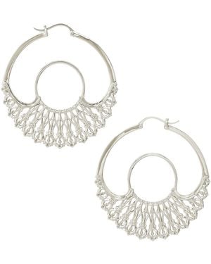 Astor & Orion Iris Statement Hoops Large - Metallic