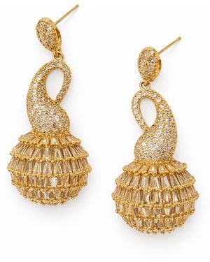 Freak Vault Swan Luxe Drop Earrings - Metallic