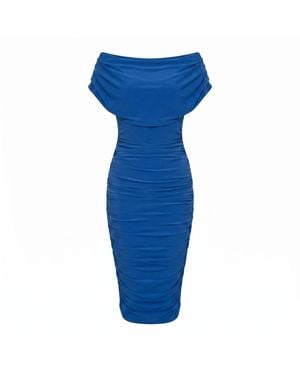 Atom Label Oxygen Dress - Blue