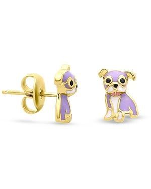 Cloud Haven Bulldog Stud Earrings - Metallic