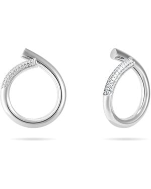 Meulien Open Twist Waterdrop Ring - Metallic