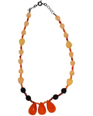 Vickisarge Pumpkin Parade Statement Necklace - Black