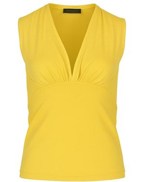 Conquista Sleeveless V-Neck Jersey Top – Stretch Cotton-Blend Fabric - Yellow