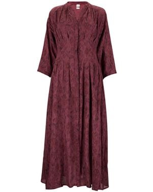 Em & Shi Berry Pleats Dress - Purple