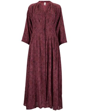 Em & Shi Berry Pleats Dress - Purple