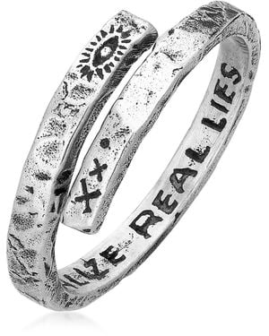 Haze & Glory Twisted Eye Ring - Metallic