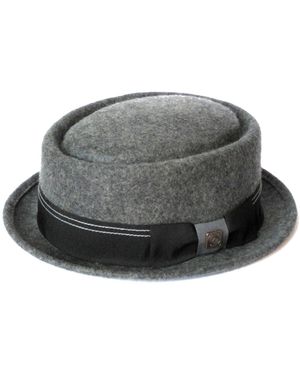 Dasmarca Hats Quintin Granite Felt Oval Crown Porkpie Hat - Grey