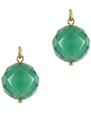 Jaredjamin Faceted Quartz Earring Charms-Model - Green