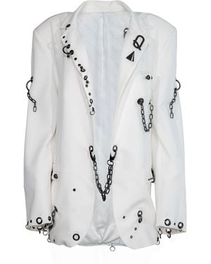 Vazaf Signature Blazer - White
