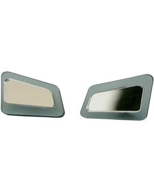 Laura Daili Neutrals Mirror Light Layered Earrings - Green