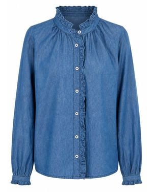 Luella Fashion Brora Denim Blouse - Blue