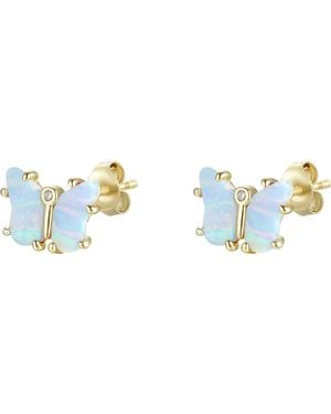 KAMARIA Opal Butterfly Stud Earrings - Blue