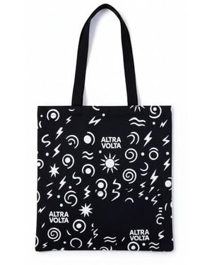 Altra Volta Graphic Canvas Tote Bag - Black