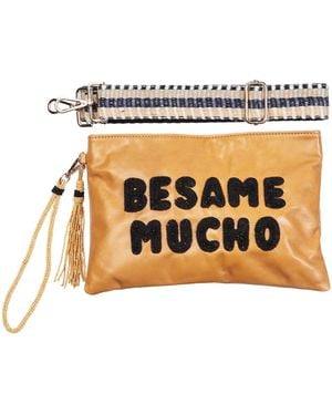 Sidney Byron Leather Bag With Besame Mucho Beading - Metallic