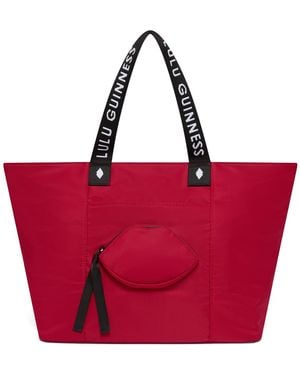 Lulu Guinness Lulu Nylon Macy Tote Bag - Red