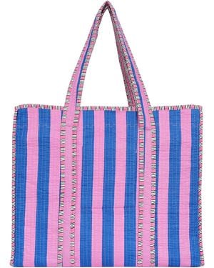 Conscious Yoga Collective The Stripe Tote - Blue