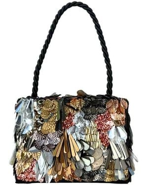 Simitri Neutrals Polished Pinata Mini Bag - Black