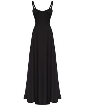 Sanctumum Nora Strap Maxi Dress With Open Back - Black