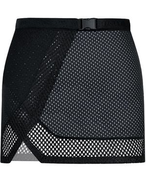 Kim Foley Shortie Sarong Beach Cover-Up Athletic Wrap Skirt - Black