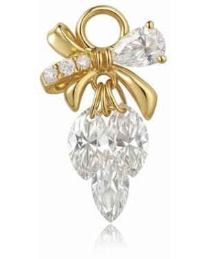 Ltm & Co.™ Bow & Plume Marquise Floating Diamond Charm - Metallic