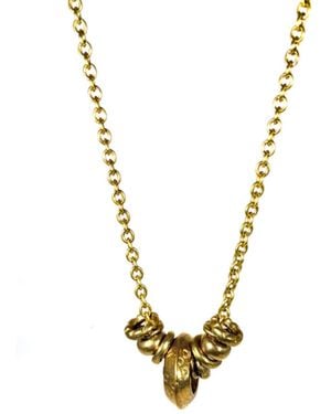 Rachel Nathan Neutrals Wander Rings Necklace - Metallic