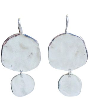 Karen Hallam Ibiza Double Disc Earrings - Blue