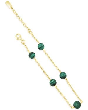 Lutiro Malachite Orbit Bracelet - Metallic