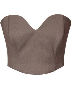 AGGI by HALEWSKI Lara Melange Corset - Brown