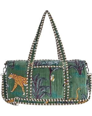 Conscious Yoga Collective The Jungle Velvet Weekender - Green