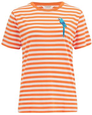 Sugarhill Maggie T-Shirt Off- Stripy Parrot - Orange