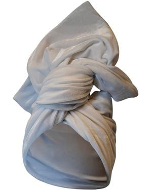 Romer Millinery Twisturban Turban Velvet Bride - Grey