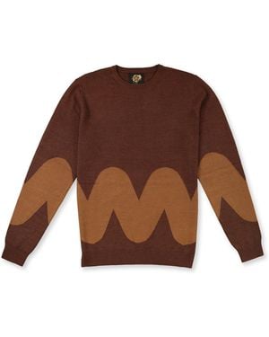Gresham Blake Zig-Zag Jumper - Brown