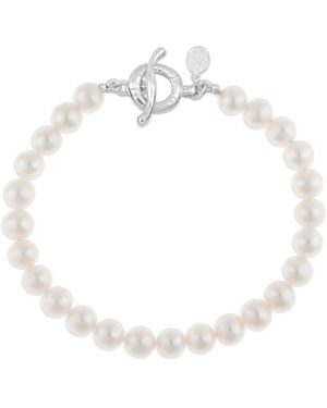 Dower & Hall Luna Pearl Bracelet - White