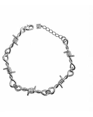 The M Jewelers The Iced Out Barbwire Bracelet - Metallic