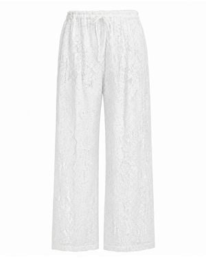 Palm Collective Neutrals Sidewalk Lace Trousers - White