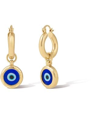 Formation Co. Jewellery Mati Evil Eye Hoops - Blue