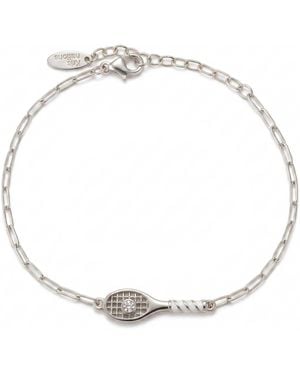Kris Nations Tennis Racket Bracelet - Metallic