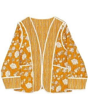 Inara Golden Tulip Reversible Quilted Cotton Jacket - Metallic