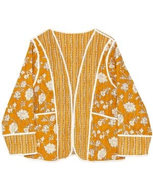 Inara Golden Tulip Reversible Quilted Cotton Jacket - Metallic