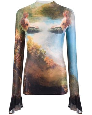 RIVERPEACE.CO Pisces Printed Top - Blue