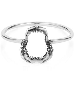 Lee Renee Mini Shark Jawbone Ring - Metallic
