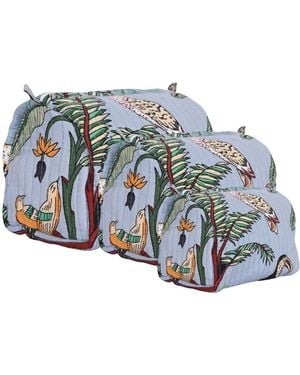 Conscious Yoga Collective The Jungle Three Piece Travel Set - Blue