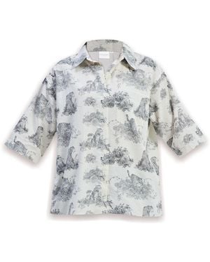 REISTOR Oversized High -Low Shirt - Grey