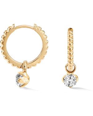 Dower & Hall Topaz Large Dotty Orissa Hoops - Metallic