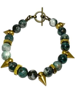 Rachel Nathan On Point: Pyrite Jade Bracelet - Green