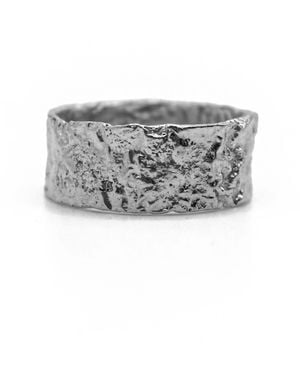 Aaria London Athena Hammered B& Ring - Metallic